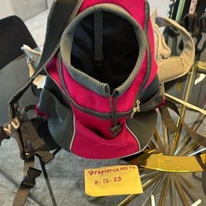 Vudodo Dog Carrier backpack pink and gray. Excellent condition up to 10 lbs